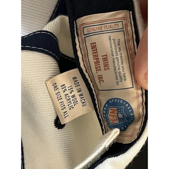 Miami Dolphins Vintage Embroidered White Adjustable Hat Cap Wool Blend Twins ent - Picture 7 of 7